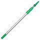 Unger UNGEZ250 Opti-Loc Aluminum Extension Pole, 8ft, Two Sections, Green/Silver