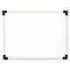 Universal UNV43722 Dry Erase Board, Melamine, 24 x 18, White, Black/Gray, Aluminum/Plastic Frame