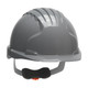 PIP 280-EV6151 Evolution Deluxe 6151 Cap Style Hard Hat with HDPE Shell, 6-Point Polyester Suspension and Wheel Ratchet Adjustment Gray