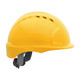 PIP 280-EV6151SV Evolution Deluxe 6151 Vented, Short Brim Hard Hat with HDPE Shell, 6-Point Polyester Suspension and Wheel Ratchet Adjustment