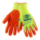 PIP Global Safety HVY710HSNFB Hi Vis Yellow HPPE Orange Foam Nitrile Palm with Back of hand protection and KevlarÃƒâ€šÃ‚Â® reinforced thumb saddle