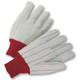 PIP Global Safety K81SCNCRI Large Cotton Corded Double Palm Gloves Red Knit Wrist