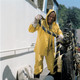 MCR Safety 1003X5 Stowaway, .25mm PVC/PVC 3 piece suit withÂ Detachable Hood, Snap Front Jacket & Bib Pant, Yellow