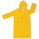 MCR Safety 200CS Classic, .35mm PVC/Polyester 49" Coat with Detachable Hood, Snap Front, Yellow