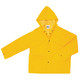 MCR Safety 200JS Classic, .35mm, PVC/Polyester Jacket, Detachable Hood, Snap Front, Yellow