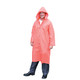 MCR Safety 241CM .35mm PVC/Polyester 49" Coat with Detachable HoodÂ andÂ Corduroy Collar, Flat Orange