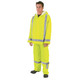 MCR Safety 500RPWM Luminator, .16mm Polyester/PU Class E elastic waist pant, silver reflective, Fluorescent Lime