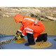 MCR Safety 591SPWM Luminator, Breathable Polyester/PU Class E Elastic Pant, Silver reflective, Fluor Orange/Black
