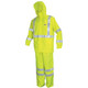 MCR Safety 598RPWM Luminator, Breathable Polyester/PU Class E Elastic Pant, White reflective, Fluor Lime