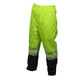MCR Safety 598SPWM Luminator, Breathable Polyester/PU Class E Elastic Pant, White reflective, Fluor Lime/Black