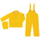 MCR Safety FR2003M Classic, .35mm PVC/Polyester 3 pc suit,Snap Jacket & Bib Pant, Limited Flammability, Yellow