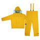 MCR Safety HBS100M Hydroblast, .35mm PVC/Polyester suit, Jacket w/attached hood, bib pants, yellow