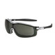 MCR Safety RT122AF Rattler Silver Frame Gray AF Lens