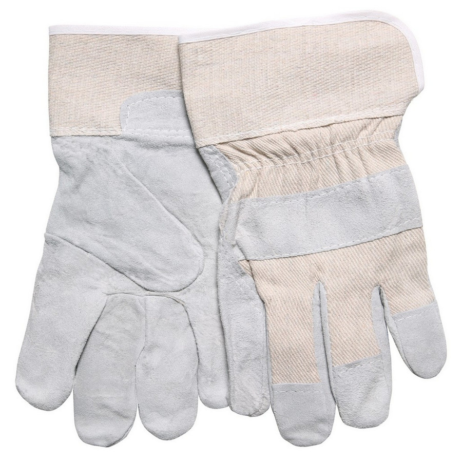 MCR Safety 1220WD Economy Leather Palm, 2.5 " Duck Cuff and Back, Launderable