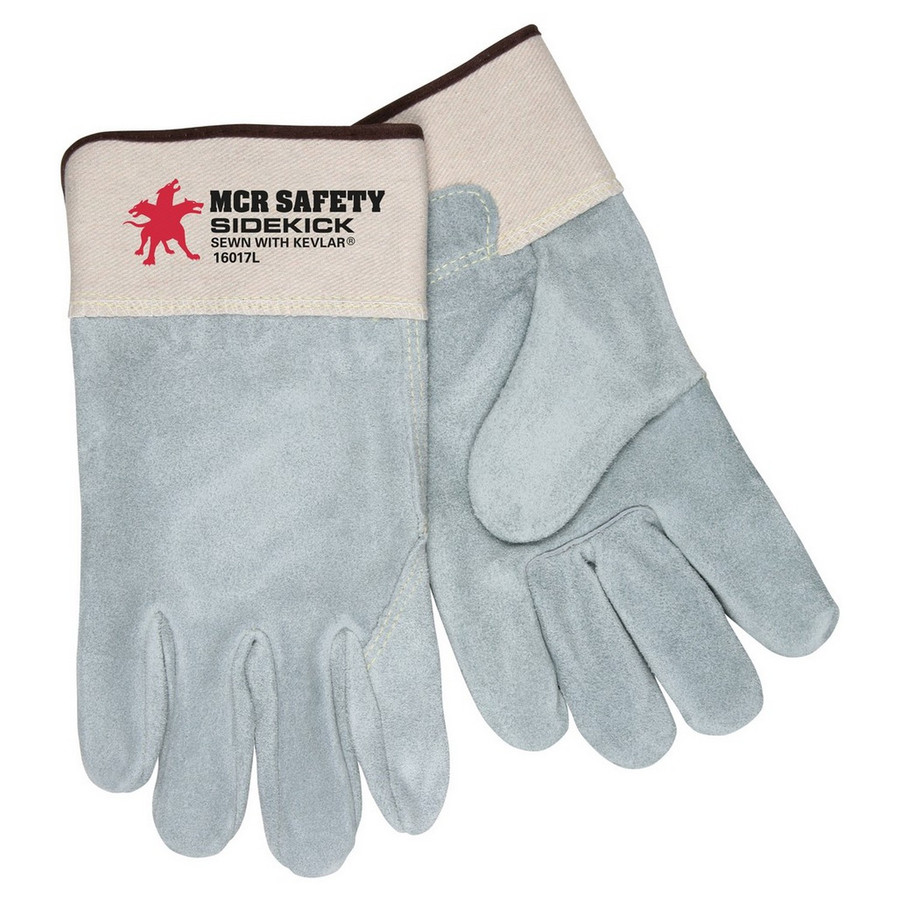 MCR Safety 16017L Sidekick, Select Side Leather, Leather Back, 2.5" Safety Cuff