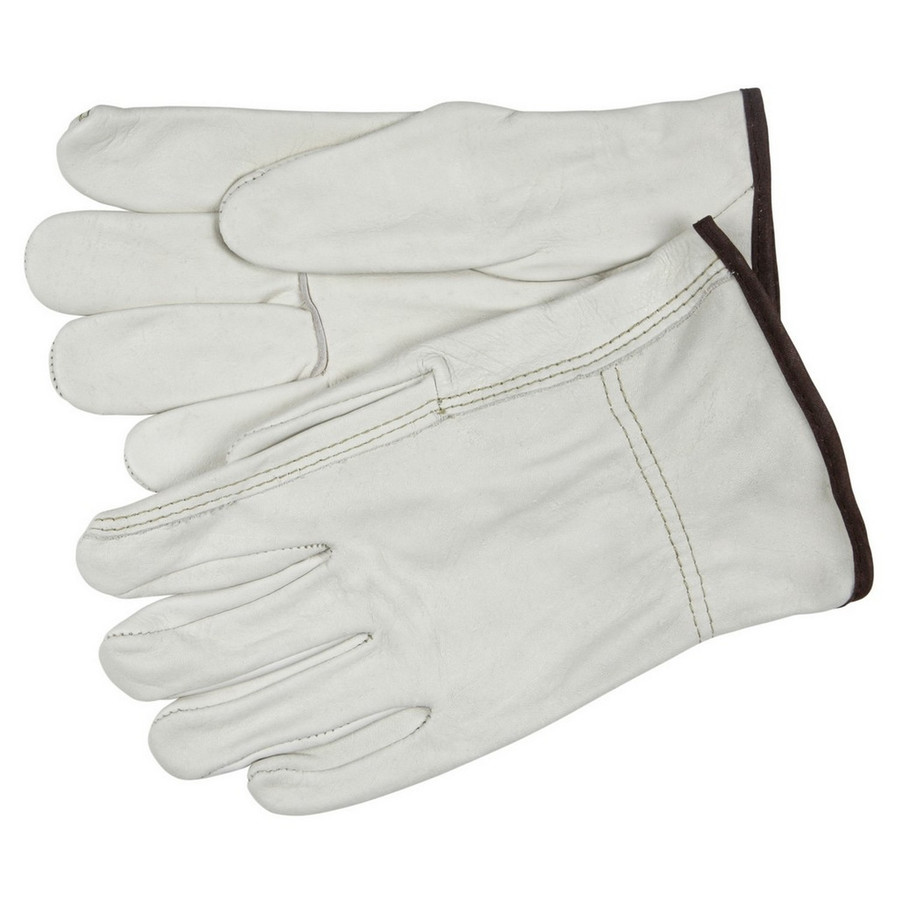 MCR Safety 3203S Drivers glove, Industry Grade Unlined Grain Cow Leather, Straight Thumb