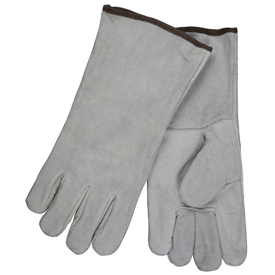 MCR Safety 4150B Memphis Welding, Gray Economy Shoulder Grade, Cotton Lined, Wing Thumb
