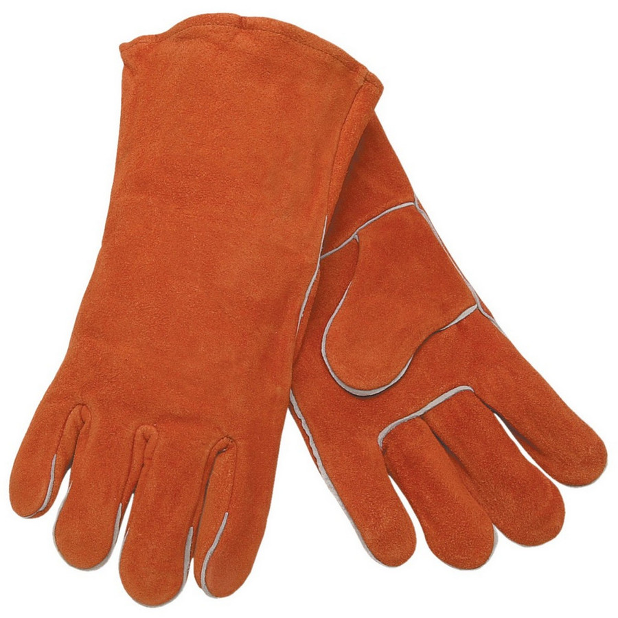MCR Safety 4300N Premium select shoulder leather, russet, cotton drill lined, No Logo