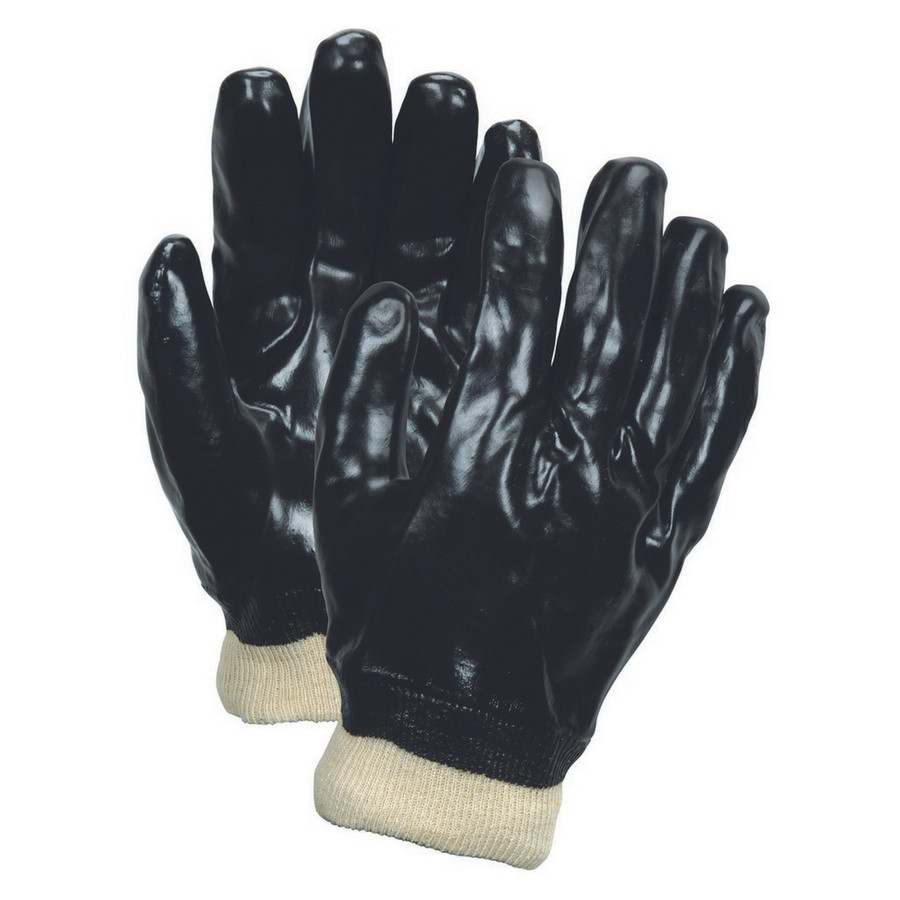 MCR Safety 6100 Single Dip Smooth PVC Coated, Industry Standard, Interlock Lined, Knit Wrist