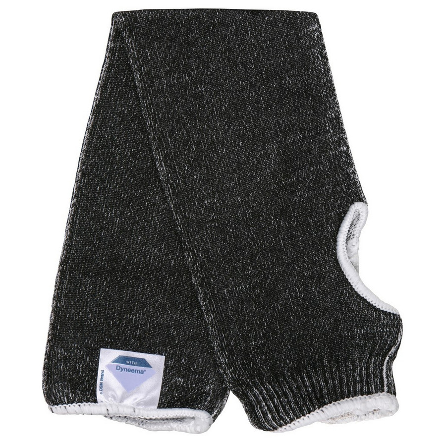 MCR Safety 9318D7MT 7 Gauge Salt and Pepper Dyneema Cut Resistant Sleeve, ANSI A2, 18 Inch with Thumb Slot