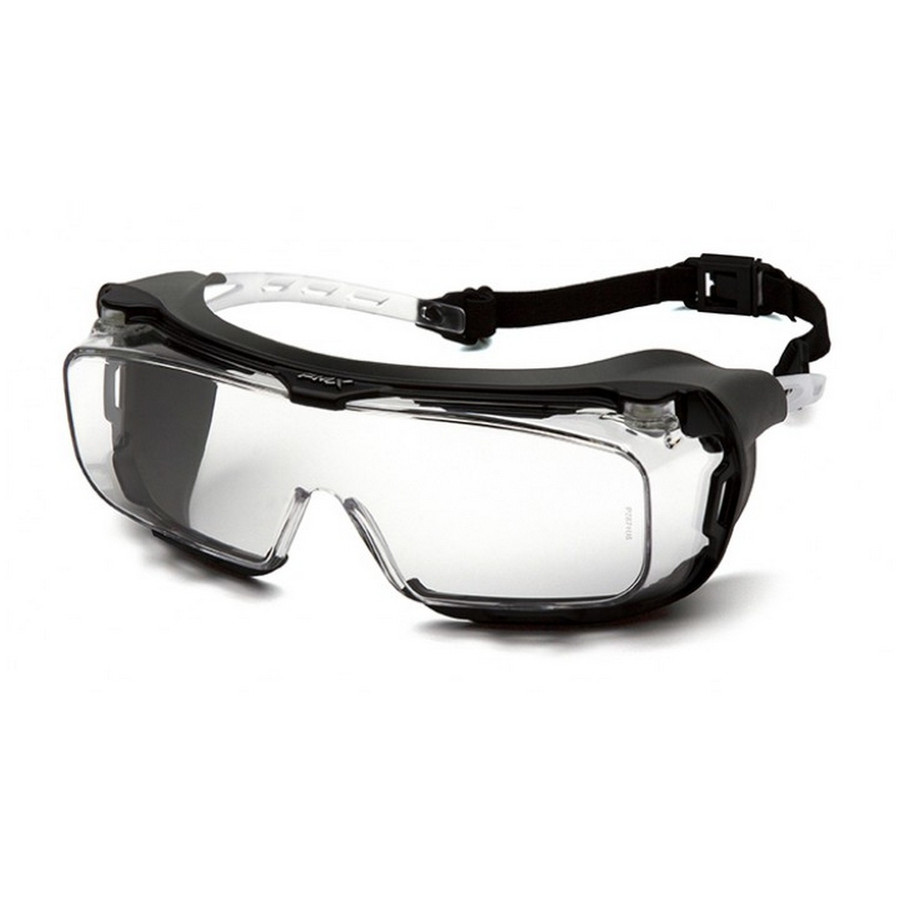 Pyramex Safety S9910STMRG Cappture - Clear Temples/Clear H2X Anti-fog with Rubber Gasket Safety Glasses