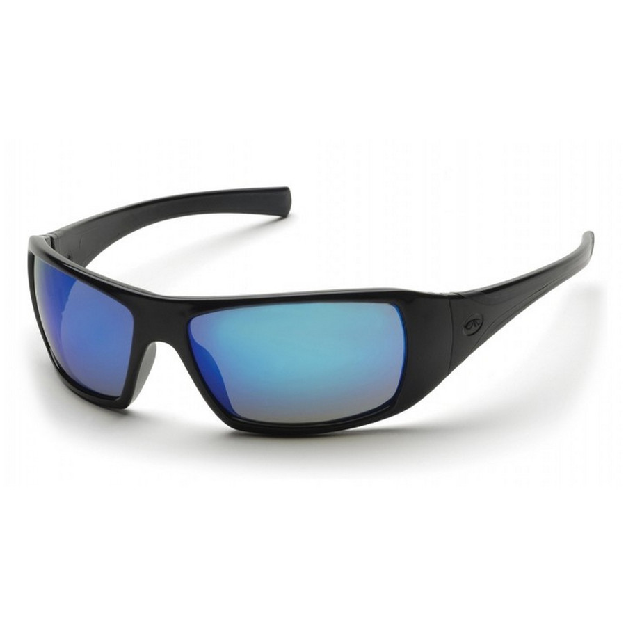 Pyramex Safety SB5665D Goliath - Black Frame/Ice Blue Mirror Lens Safety Glasses