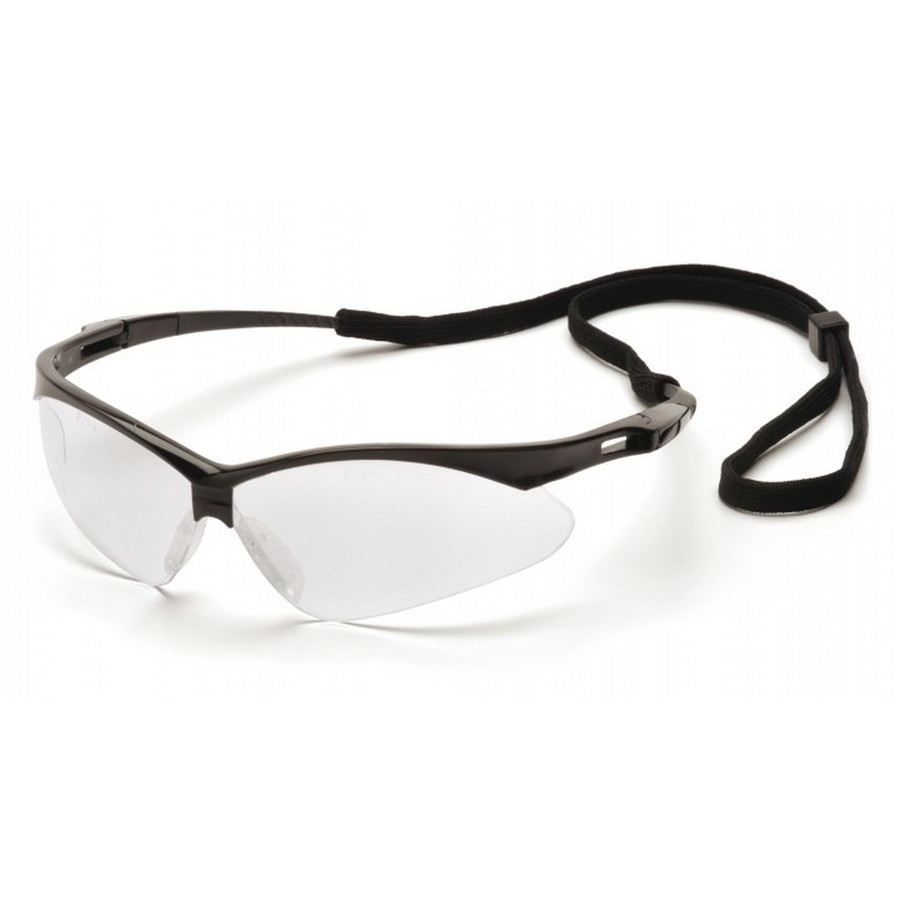 Pyramex Safety SB6310STP PMXTREME - Black Frame/Clear Anti-Fog Lens with Black Cord Safety Glasses