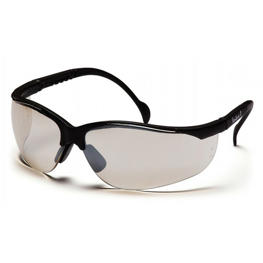 Pyramex Safety SB1880ST Venture II - Black Frame/Indoor/Outdoor Mirror Anti-Fog Lens Safety Glasses