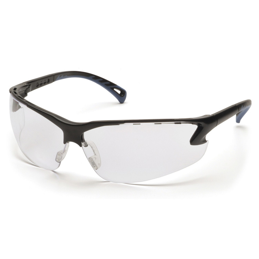 Pyramex Safety SB5710DTM Venture 3 - Black Frame/Clear H2MAX Anti-Fog Lens Safety Glasses