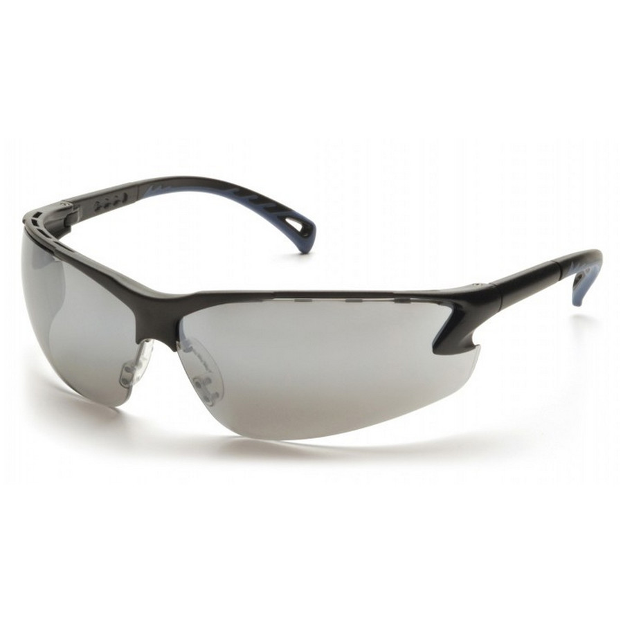 Pyramex Safety SB5770D Venture 3 - Black Frame/Silver Mirror Lens Safety Glasses