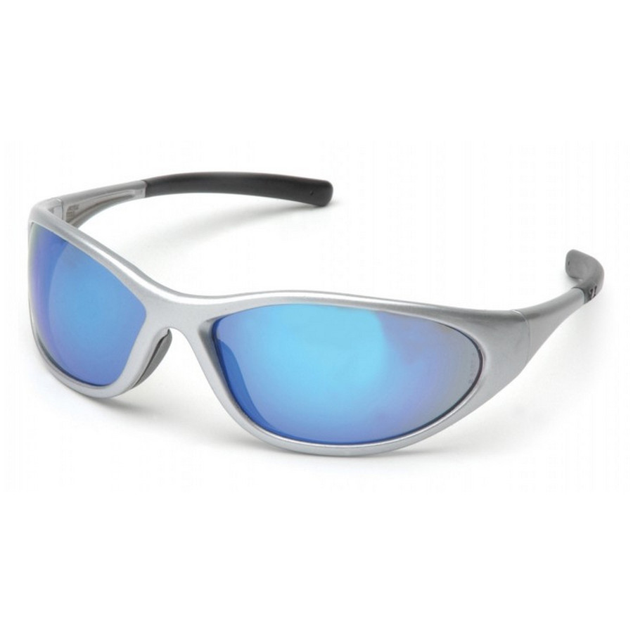 Pyramex Safety SS3365E Zone II - Silver Frame/Ice Blue Mirror Lens Safety Glasses
