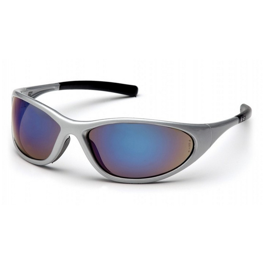 Pyramex Safety SS3375E Zone II - Silver Frame/Blue Mirror Lens Safety Glasses