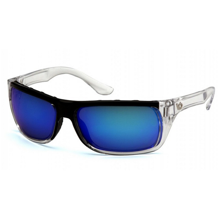 Pyramex Safety VGSC965T Venture Gear - Vallejo - Clear Frame/Ice Blue Mirror Lens Safety Glasses