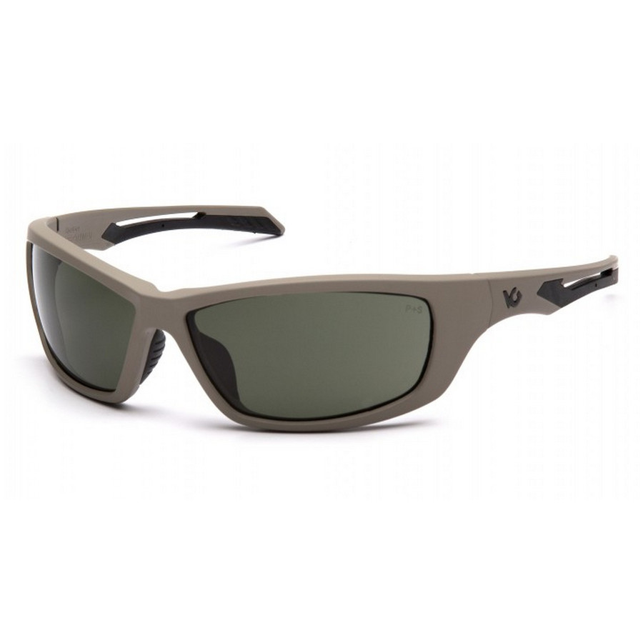 Pyramex Safety VGST1322T Howitzer - Tan frame/forest gray anti-fog lens Safety Glasses