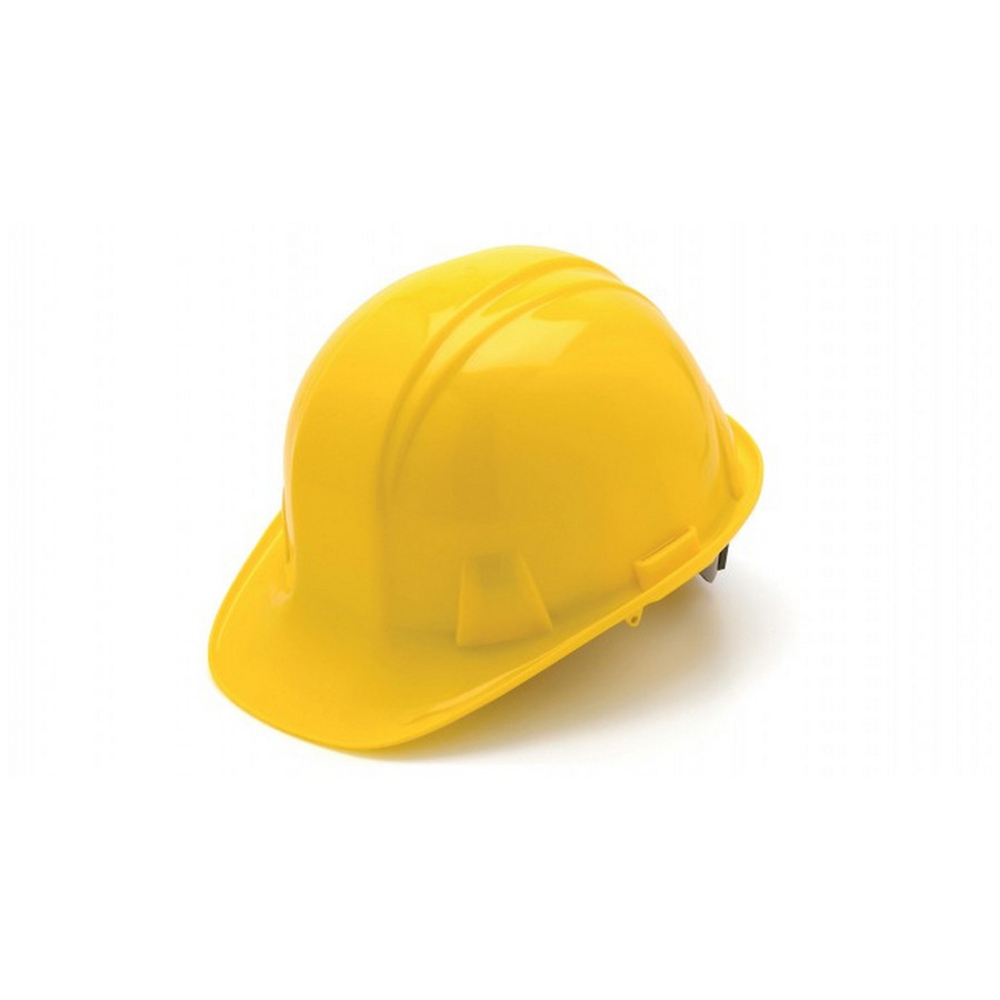 Pyramex Safety HP14130 SL Series Hard Hat - Yellow-Standard Shell 4 Pt Ratchet Suspension