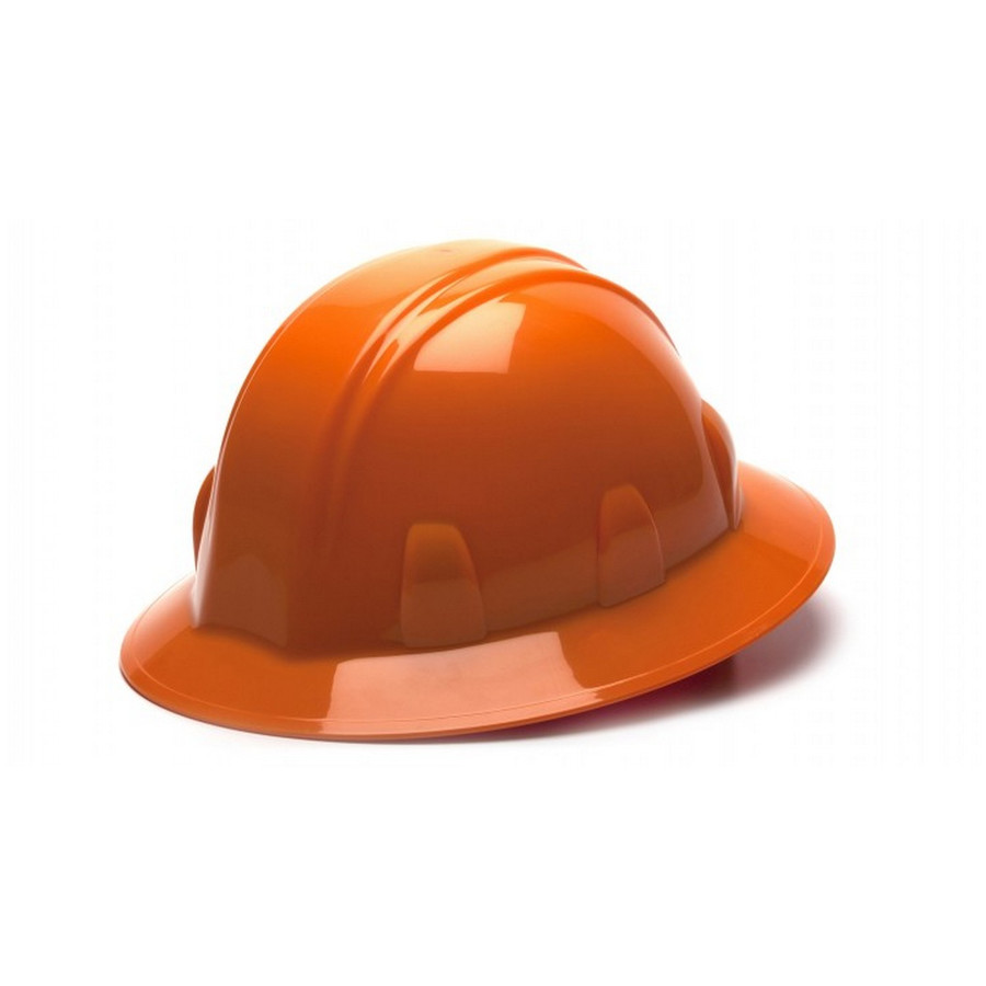 Pyramex Safety HP26140 SL Series Full Brim Hard Hat - Orange-Full Brim 6 Pt Ratchet Suspension