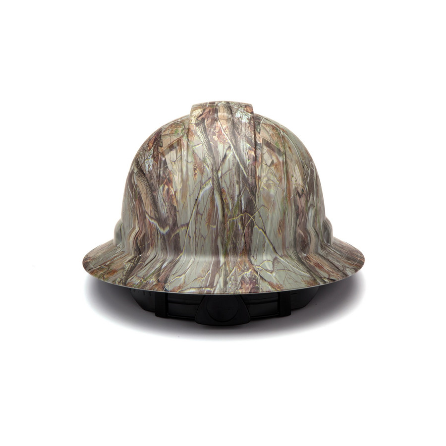 Pyramex Safety HP54119 Ridgeline Full Brim Hard Hat - Matte Camo Pattern -Ridgeline Full Brim 4 Pt Ratchet Suspension