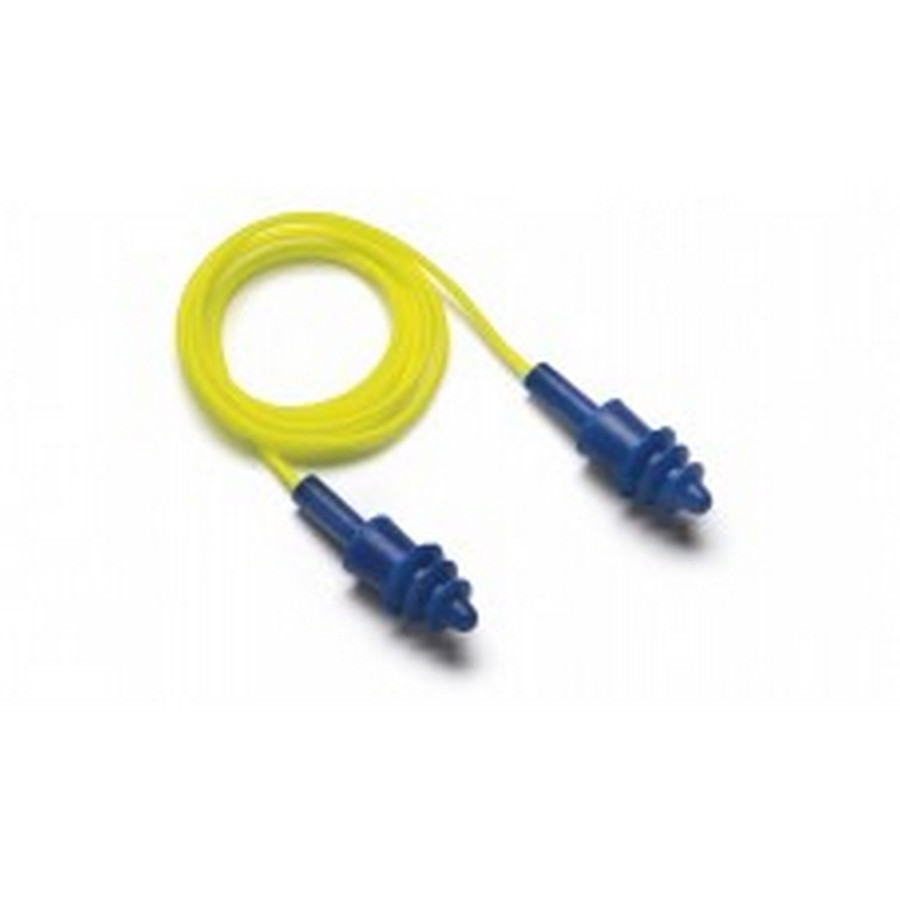 Pyramex Safety RP2001 Earplugs - Corded triple flange re-useable plug- NRR 27db -100 pair/box