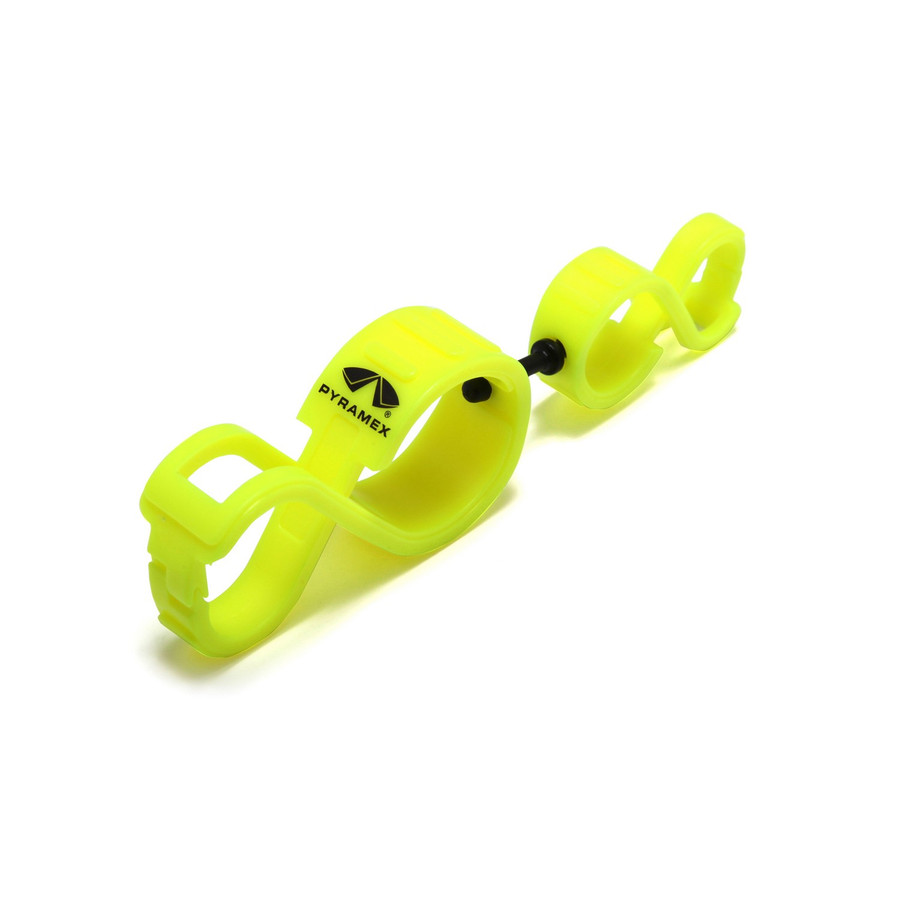 Pyramex Safety GLC120 Yellow glove clip with logo