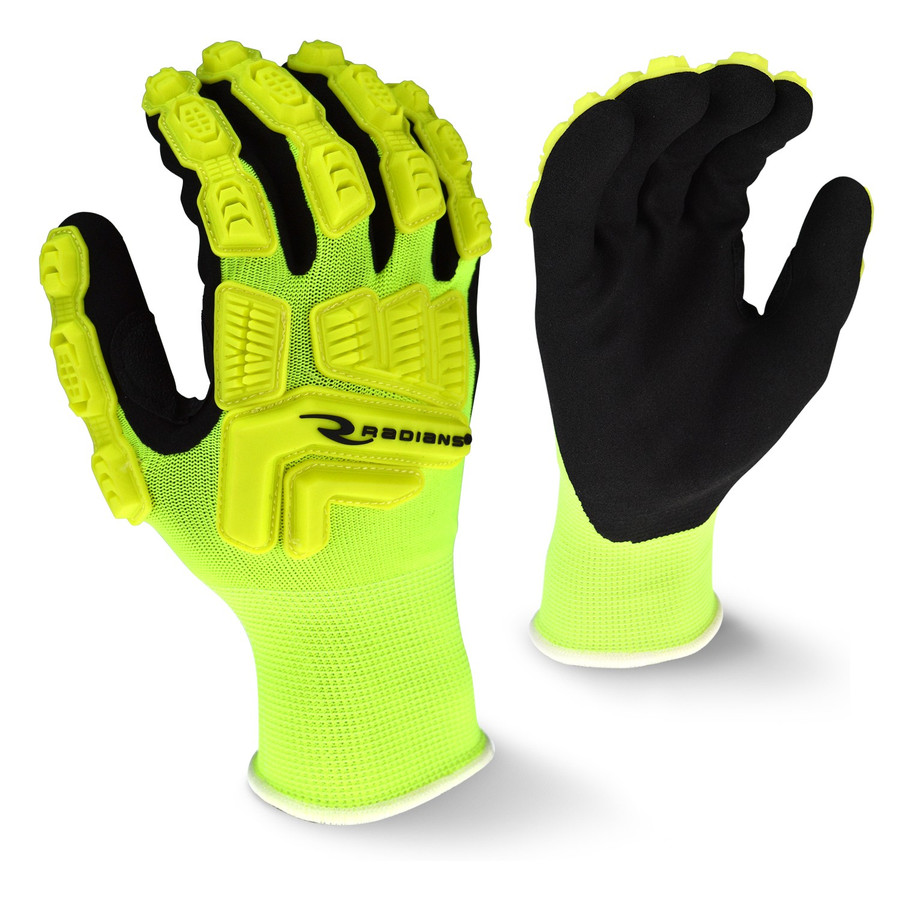 Radians RWG21 HI-Viz Yellow W/TPR Non-Cut Glove