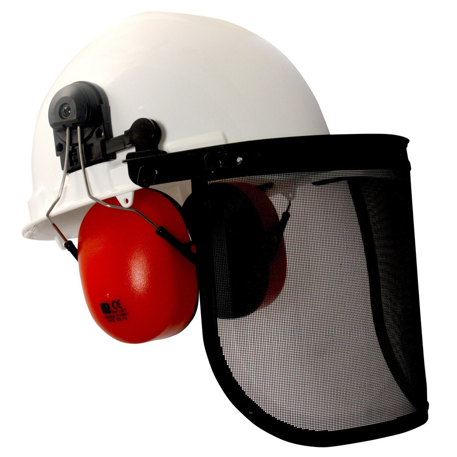 Radians 300-WRVM Hard Hat White/Ratchet/Visor/Muff