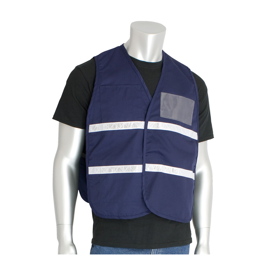 PIP 300-2503 Non-ANSI Incident Command Vest - Cotton/Polyester Blend Blue