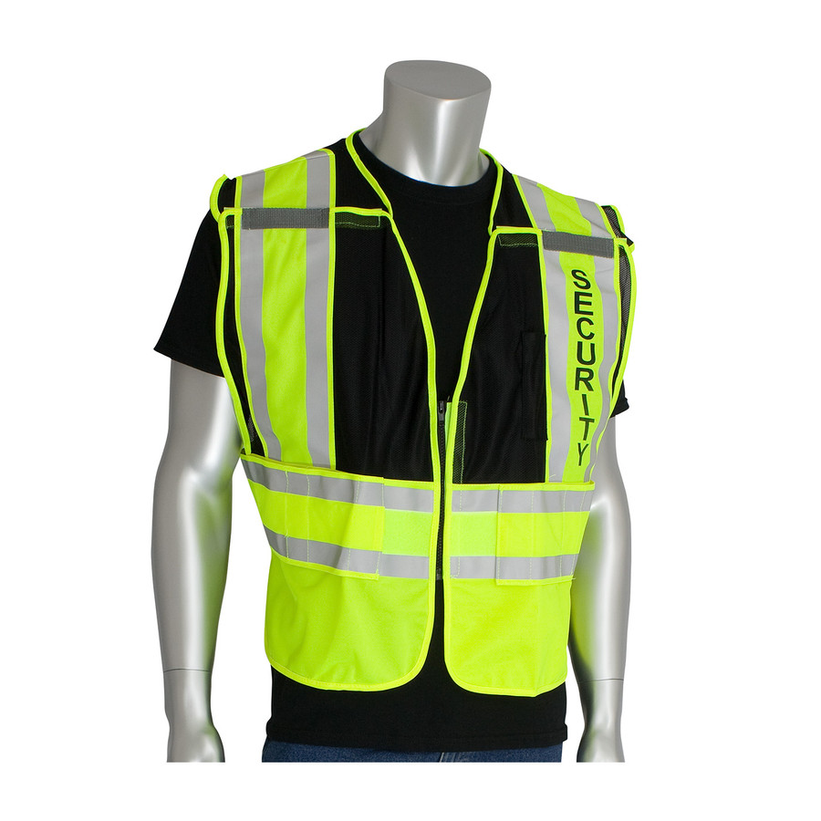PIP 302-PSV-BLK ANSI Type P Class 2 Public Safety Vest - SECURITY Logo Black