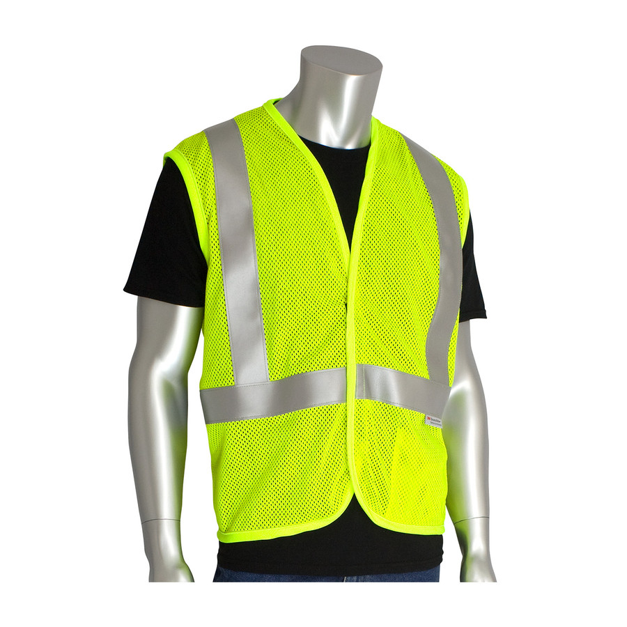 PIP 305-2100 ANSI Type R Class 2 AR/FR Mesh Vest Hi-Vis Yellow