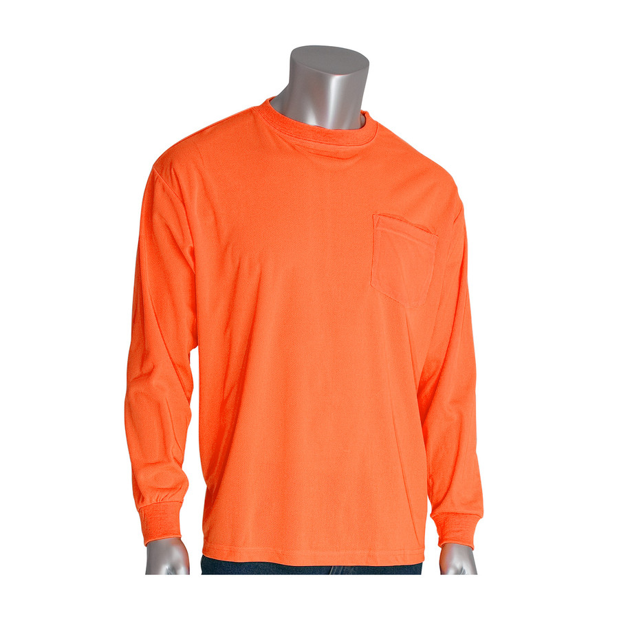 PIP 310-1100 Non-ANSI Long Sleeve T-Shirt Hi-Vis Orange