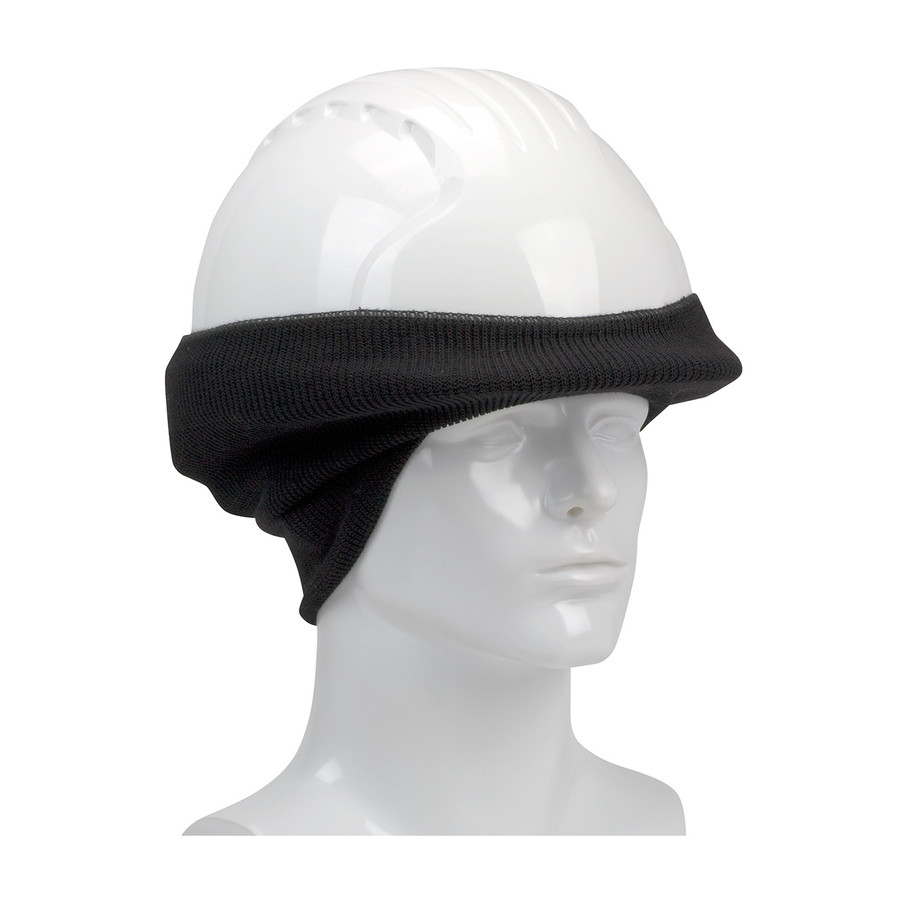 PIP 365-1505 Rib Knit Hard Hat Tube Liner - Ears & Neck Black