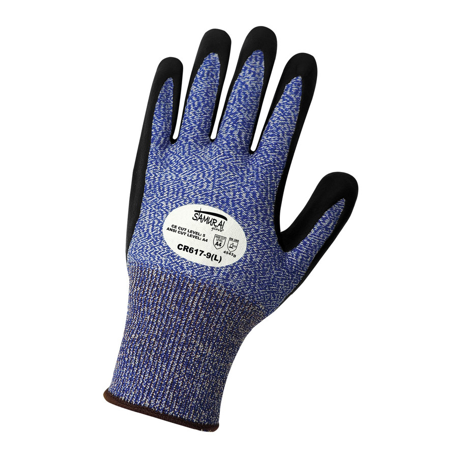 Global Glove CR617 - Samurai Glove - Nitrile Palm Dipped Gloves, Cut Resistant Glove, A4