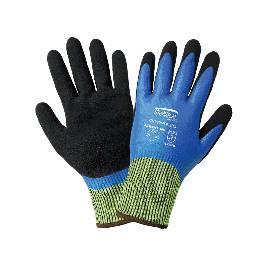 Global Glove CR999MFF - Samurai Glove - Tuffalene Liquid And Double Dipped Gloves, Cut Resistant Glove, A4