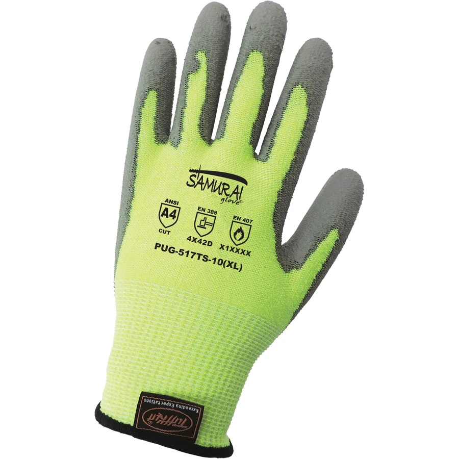 Global Glove PUG-517TS - Samurai Glove - Polyurethane Dipped Gloves, Cut Resistant Glove, A4