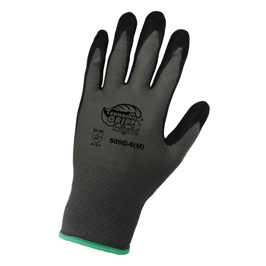 Global Glove 500G - Tsunami Grip Light - Mach Finish Nitrile Coated Gloves